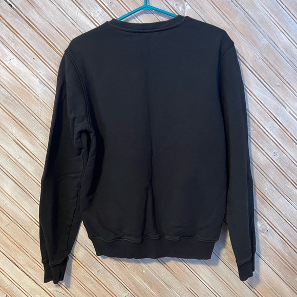 Casual Friday black crewneck pullover sweater 100% cotton soft warm basic plain - Picture 8 of 11